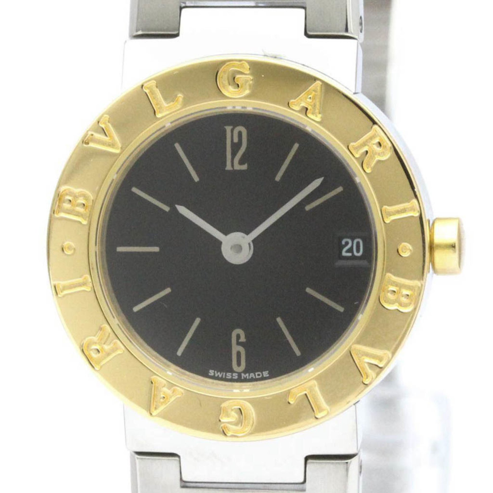 Bvlgaripolished  18k Gold Steel Quartz Ladies Watch Bf559371